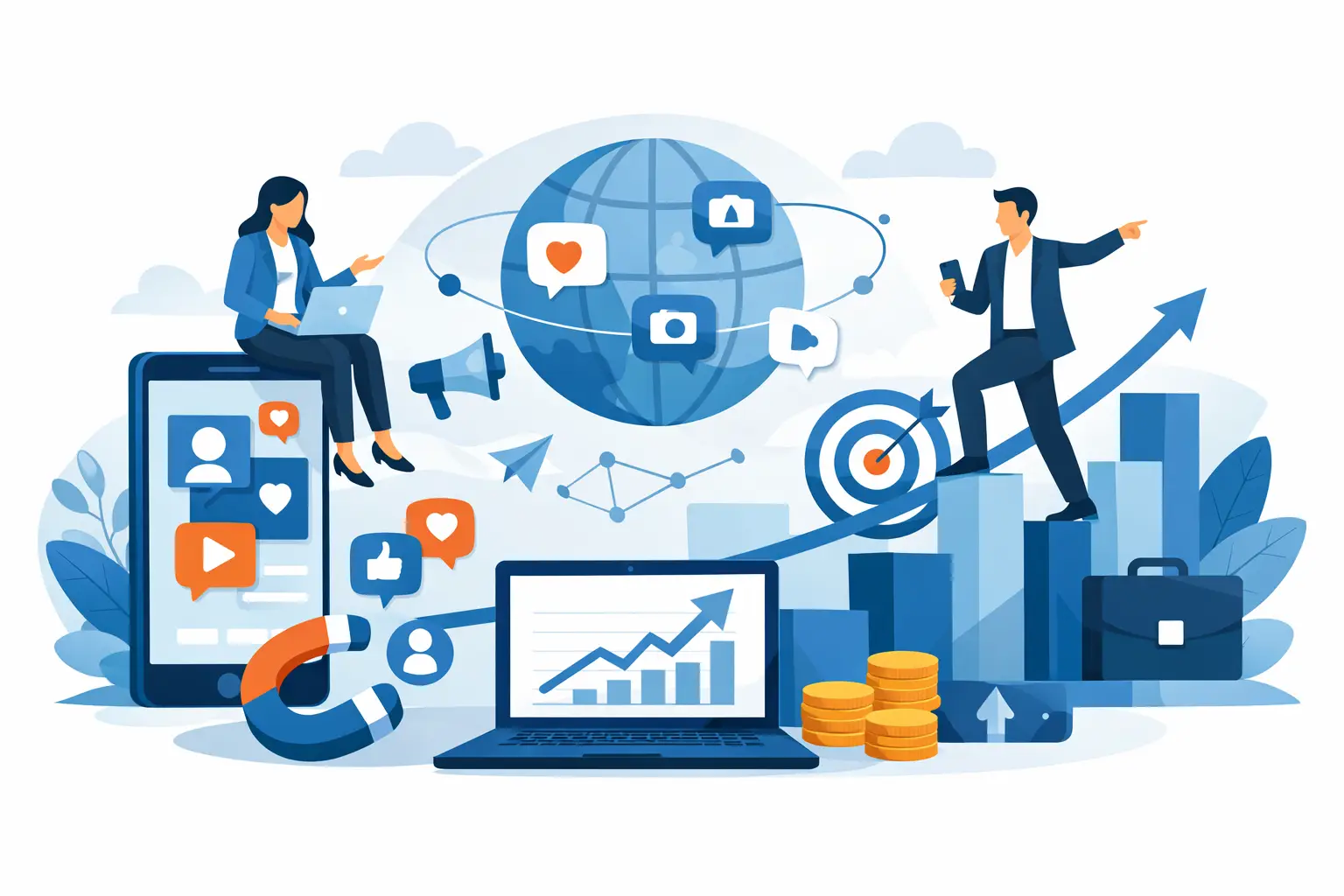 Zakelijke gids of social media voor groei